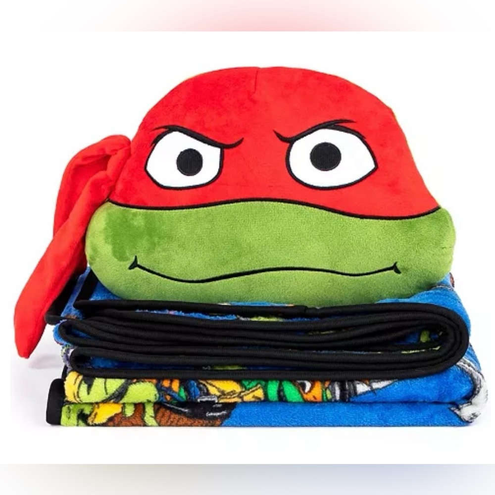 NWT Nogginz Pillow & Throw Set Teenage Mutant Ninja Turtles Raphael
